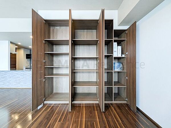 住まいの快適性を左右する収納、欲しい場所に使い勝手のよい収納を確保しています。