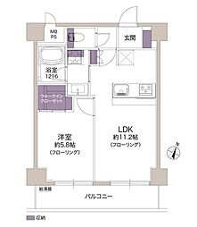 ダイアパレス幡ヶ谷第2 1LDKの間取図画像