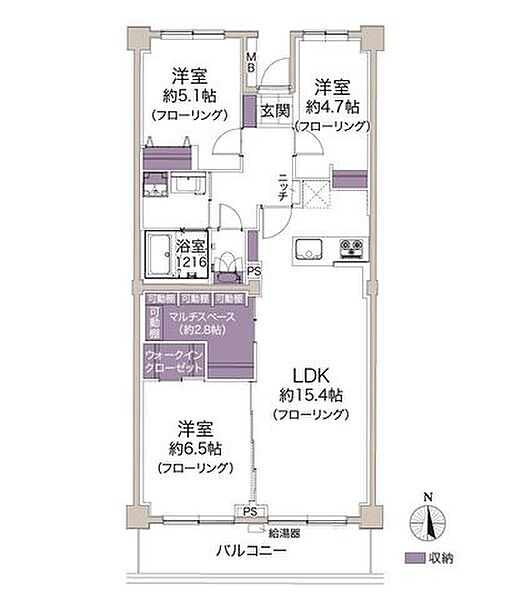 3LDK+WIC+マルチスペース