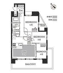 藤和シティホームズ練馬 3LDKの間取図画像