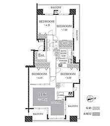 グリーンサラウンドシティ参番街 4LDKの間取図画像