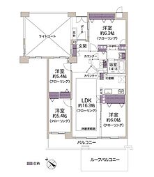 ダイアパレス清水ヶ丘SWEETGarden 4LDKの間取図画像