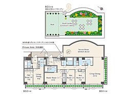 ベルテ南青山-I 8階4LDKの間取り
