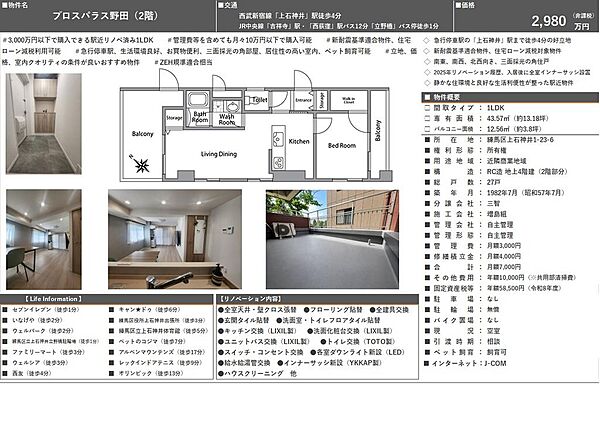 ■三面採光の明るい室内■採光面の広いワイドスパン住戸■対面キッチン■全窓インナーサッシ設置■防音性能・エアコン効率の高いお部屋