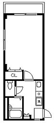グレース2 1Kの間取図画像