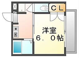 JR高徳線 栗林公園北口駅 徒歩9分の賃貸アパート 2階1Kの間取り