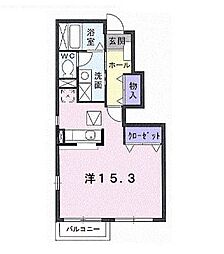 JR予讃線 丸亀駅 徒歩37分の賃貸アパート 1階1Kの間取り