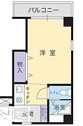 アルファエステート昭和町 2階1Kの間取り