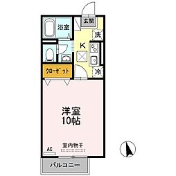 高松琴平電気鉄道琴平線 太田駅 徒歩27分の賃貸アパート 1階1Kの間取り