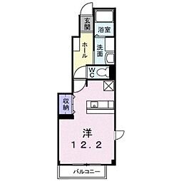 高松琴平電気鉄道琴平線 空港通り駅 徒歩11分の賃貸アパート 1階ワンルームの間取り