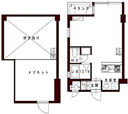 高松琴平電気鉄道琴平線 瓦町駅 徒歩4分の賃貸マンション 5階1SKの間取り