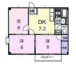 JR高徳線 屋島駅 徒歩11分の賃貸アパート 1階3DKの間取り