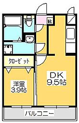 高松琴平電気鉄道長尾線 元山駅 徒歩25分の賃貸マンション 3階1DKの間取り