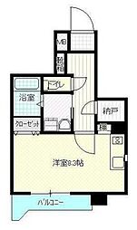 高松琴平電気鉄道志度線 今橋駅 徒歩5分の賃貸マンション 5階1Kの間取り