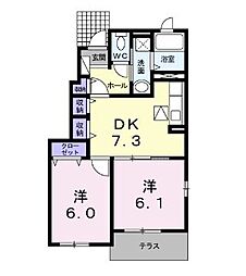 間取図画像 2DK