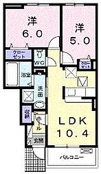 JR高徳線 木太町駅 徒歩8分の賃貸アパート 1階2LDKの間取り