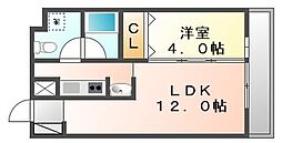 JR高徳線 高松駅 徒歩6分の賃貸マンション 6階1LDKの間取り
