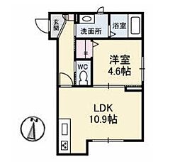 高松琴平電気鉄道長尾線 花園駅 徒歩4分の賃貸マンション 1階1LDKの間取り