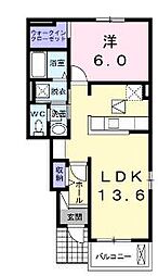 高松琴平電気鉄道長尾線 水田駅 4.5kmの賃貸アパート 1階1LDKの間取り