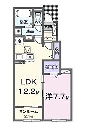 綾歌郡宇多津町浜三番丁アパート 1SLDKの間取図画像