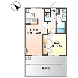 フィエスタ 1LDKの間取図画像