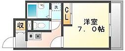 レオネクストグランデセコンド 1Kの間取図画像