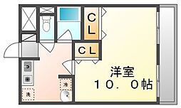 アルカディア西内町 1Kの間取図画像