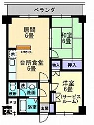 ロゼ三条 2LDKの間取図画像