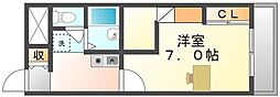 レオネクストトヨハラ 1Kの間取図画像