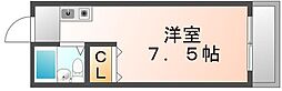 JR高徳線 栗林公園北口駅 徒歩9分の賃貸マンション 2階ワンルームの間取り