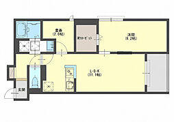 シトラス9 1SLDKの間取図画像