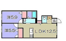 間取図画像 2LDK