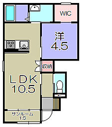 グッドライフステージ後三条B 1LDKの間取図画像