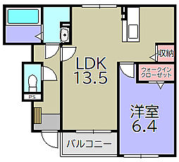 グレース プルミエ 1LDKの間取図画像