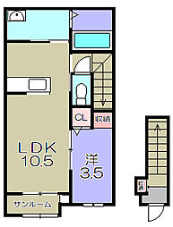 間取図画像 1LDK
