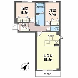 エクセルVI 2LDKの間取図画像