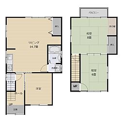 向日市寺戸町中野　貸家 3LDKの間取り