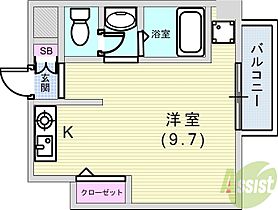 ラシュレ・ウエスト六甲  ｜ 兵庫県神戸市灘区大内通3丁目（賃貸マンション1R・2階・21.48㎡） その2