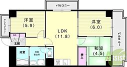 ベルダ鈴蘭台 3LDKの間取図画像