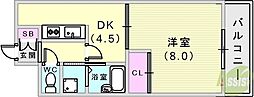 シャトーソフィヤ 1DKの間取図画像