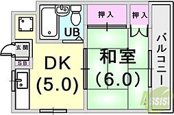 ハイム神田 1DKの間取図画像