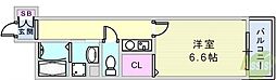 CITYSPIRE神戸元町 1Kの間取図画像