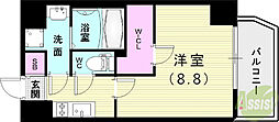 プレサンス神戸元町ベルシオン 1Kの間取図画像