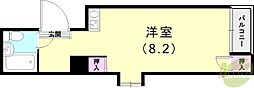 GSハイム高速神戸 ワンルームの間取図画像