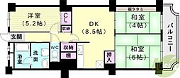 神戸湊町スカイハイツ 3DKの間取図画像