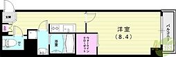 レジデンス神戸ヴェルノ 1Kの間取図画像