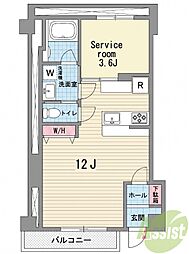 WhiteVilla2 1LDKの間取図画像