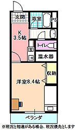 中曽根ビル 1Kの間取図画像