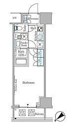 ルビア赤坂 12階1Kの間取り
