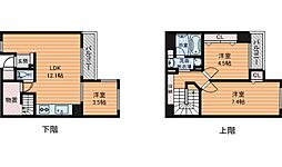 フェリス北浜 3LDKの間取図画像